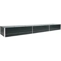 vidaXL Garten-Hochbeet Verzinkter Stahl 480x80x45 cm Anthrazit