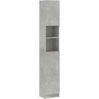 vidaXL Badezimmerschrank Betongrau 32x25,5x190 cm Holzwerkstoff