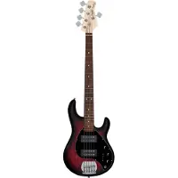 Sterling Stingray Ray5 Bass HH RW Rubinrot Red Burst