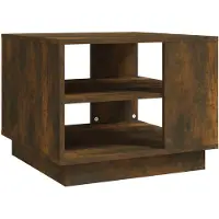 vidaXL Couchtisch Räuchereiche 55x55x43 cm Holzwerkstoff