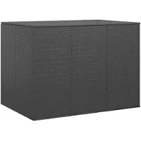 vidaXL Garten-Kissenbox PE Rattan 145x100x103 cm Schwarz