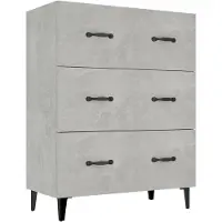 vidaXL Sideboard Betongrau 69,5x34x90 cm Holzwerkstoff