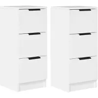 vidaXL Sideboards 2 Stk. Weiß 30x30x70 cm Holzwerkstoff