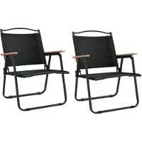 vidaXL Campingstühle 2 Stk. Schwarz 54x55x78 cm Oxford-Gewebe