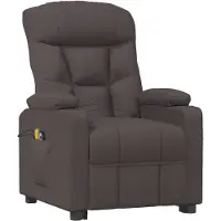 vidaXL Massagesessel Elektrisch Dunkelbraun Stoff
