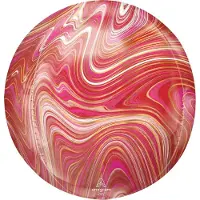 Anagram Orbz Marblez Rot & Pink Folienballon verpackt