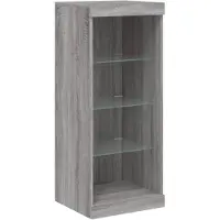 vidaXL Sideboard mit LED-Leuchten Grau Sonoma 41x37x100 cm