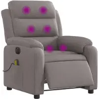 vidaXL Massagesessel Elektrisch Taupe Stoff