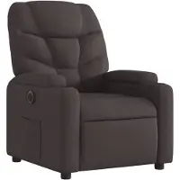 vidaXL Relaxsessel Elektrisch Dunkelbraun Stoff