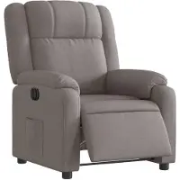 vidaXL Relaxsessel Elektrisch Taupe Stoff