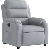 vidaXL Relaxsessel Elektrisch Hellgrau Stoff
