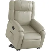 vidaXL Relaxsessel mit Aufstehhilfe Creme Kunstleder