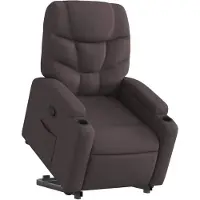 vidaXL Relaxsessel mit Aufstehhilfe Dunkelbraun Stoff