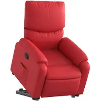 vidaXL Relaxsessel mit Aufstehhilfe Rot Kunstleder