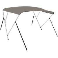vidaXL 3-Bow Bimini-Top Grau 183x180x137 cm