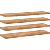 vidaXL Schweberegale 4 Stk 120x40x4 cm Massivholz Akazie Ölbehandelt 3279646