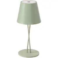 LINDBY LED-Akkutischleuchte Janea CROSS, grün, Metall