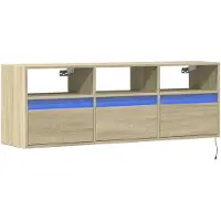 vidaXL TV-Wandschrank mit LED-Beleuchtung Sonoma-Eiche 130x31x45 cm