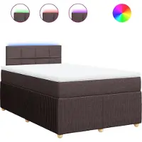 vidaXL Boxspringbett mit Matratze Dunkelbraun 120x200 cm Stoff