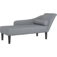 vidaXL Chaiselongue mit Kissen Hellgrau Stoff