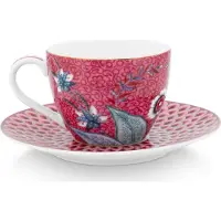 Pip studio Espressotasse Flower Festival Dark Pink 120 ml
