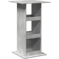 vidaXL Bartisch mit Ablagen Betongrau 60x60x102 cm Holzwerkstoff