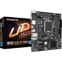 Gigabyte H610M S2H V3 DDR4 Mainboard - Unterstützt Intel Core Prozessoren 14th CPUs, 4+1+1 Hybrid Digital VRM, up to 3200MHz DDR4, 1xPCIe 3.0 M.2, GbE LAN , USB 3.2 Gen 1
