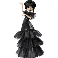 Monster High Wednesday Sammelpuppe, Rave’N Wednesday in schwarzem Kleid, inspiriert von der Tanzszene, Modepuppe, Weiblich, 6 Jahr(e), Junge/Mädchen, 266 mm, 300 g