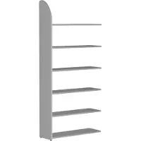 Kerkmann Büroregal Dante, Regalfeld, H 2250 x B 1000 mm, ohne Rückwand, lichtgrau