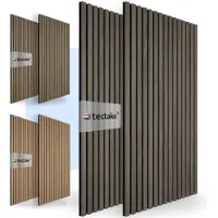 TecTake - 2er-Set Akustikpaneele Sonic Wall - Farbe Ebenholz - Schallabsorbierendes Paneel - Lärmreduzierung - verschiedene Farben - Maße pro Paneel (LxBxH): ca. 120x60x2,1cm