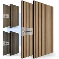 TecTake Akustikpaneele Sonic Wall - 2er-Set - Eiche hell - Schallabsorbierendes Paneel - 120x60x2,1cm pro Panel