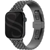 Selencia Drachenarmband aus Stahl für Apple Watch | 38/40/41/42 mm - Schwarz