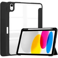 IMoshion Trifold Hardcase Klapphülle für das Apple iPad 11 (2025) 11 Zoll A16 / iPad 10 (2022) 10.9 Zoll - Schwarz