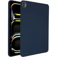 Accezz Liquid Silicone Back Cover mit Stifthalter für das Apple iPad Pro 13 (2025) M5 / (2024) M4 - Dunkelblau