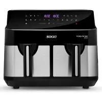 Sogo Multifunktions-Heissluftfritteuse mit Doppelkorb (4,5lx2) - Digital Touch Display - 1750W