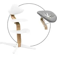 Stokke Nomi Bundle Hochstuhl Eiche inkl. Newbornset, weiss