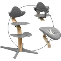 Stokke Nomi Bundle Hochstuhl Eiche inkl. Newbornset und Babyset, grau