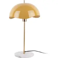 Leitmotiv - Tischleuchte Waved Dome - Gelb - 30x30x56cm Tischlampe - Nachttischlampe, Wohnzimmer, Schlafzimmer