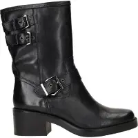 Tamaris 25390-001 Damen-Stiefelette, Leder, Schwarz, modisch - Damenschuhe Modische Stiefelette / Boots, Schwarz, leder, absatzh&oumlhe: 30 mm
