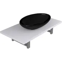 vidaXL 2-tlg. Badmöbel-Set Keramik Weiß