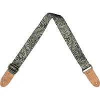 Cascha CGS-VC8 Veganer Gitarrengurt aus Kork – Olive Jungle – Verstellbare Länge 89 bis 158 cm – 5 cm breit