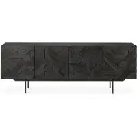Ethnicraft Graphic Indoor Anrichte Teakholz Schwarz