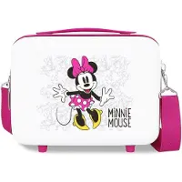Joumma Bags für Mädchen. 4683964 Toilettentasche passend zu Minnie Enjoy the Day Trolley -29x21x15x15cm (OSFA), Weiß, Lässig, ABS/Polykarbon