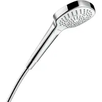 Hansgrohe Croma Select E, Handduschbrause mit Kopf, Chrom, Weiß, Wand