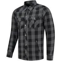 Rusty Stitches Neil Motorrad Hemd, schwarz/grau, M
