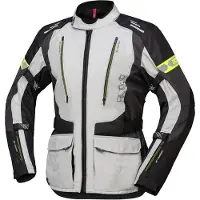 IXS Lorin-ST Hellgrau Schwarz Motorrad Textiljacke Größe 3XL
