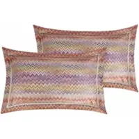 Missoni Kissenbezüge John Red Multicolor Baumwolle (Set von 2)-60 x 70 cm