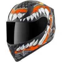Bogotto V128 Naga Matt Schwarz Orange Integralhelm Größe XL