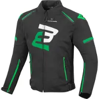 Bogotto Sparrow Wasserdichte Schwarz Grün Motorrad Textiljacke Größe XS