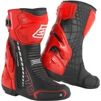 Bogotto Donington Schwarz Rot Motorrad Stiefel Größe 48